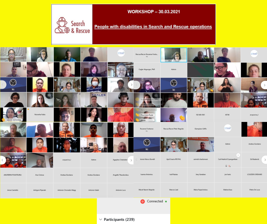 Search & Rescue Project’s Workshop via Webex